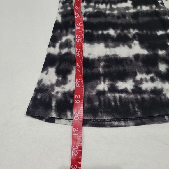 No Boundaries XL Black Cream Tie-Dye Flare Pants Striped Stretch Boho Wide Leg - Picture 9 of 16